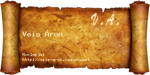 Veis Áron névjegykártya
